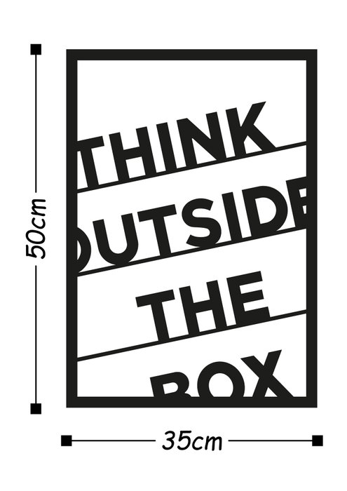 Wallity Think Outside The Box Accesorio de pared de metal Negro